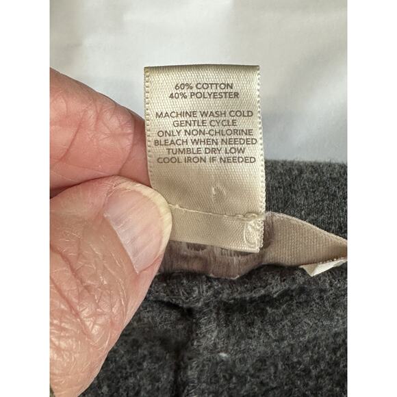 ANN TAYLOR LOFT Cardigan XS Open Front Hooded Cotton Blend Gray Classic - Picture 13 of 16